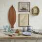 Preview: Großes Fisch-Serviertablett aus Teakholz – 70 cm – Scandinavian Modern / maritime Wanddeko
